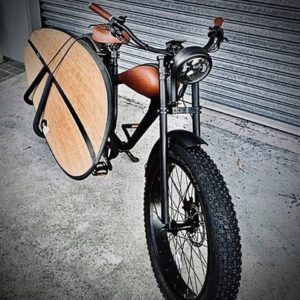 Surfboard rack for e-bike
