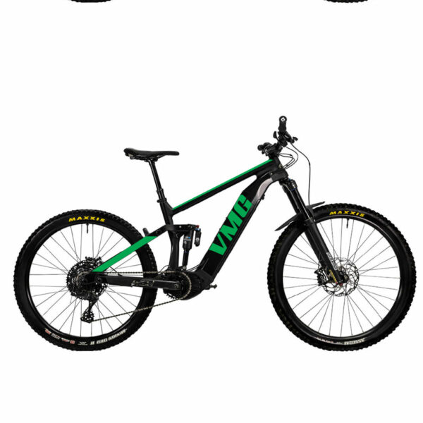 VMG E-MTN Bike with green graphics